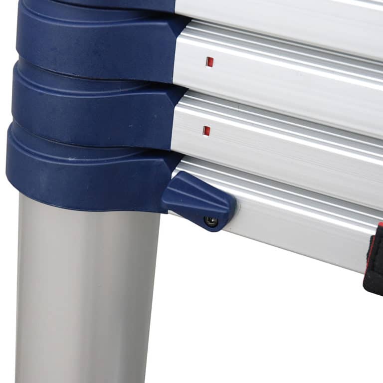 A detail image of the Lightning Latch of an Xtend+Climb ProSeries Telescopic Ladder