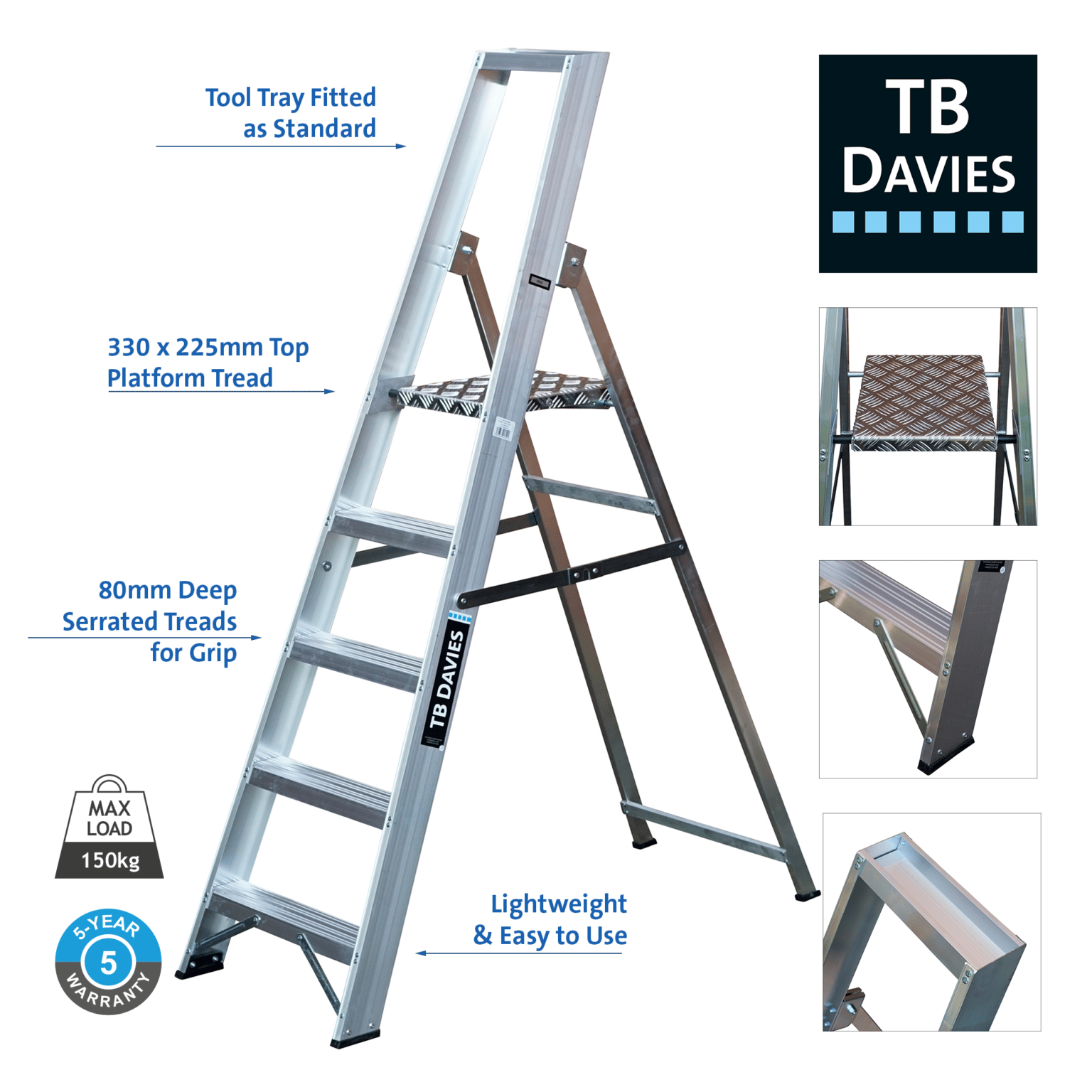 TB Davies HeavyDuty Platform Step Ladders TB Davies™