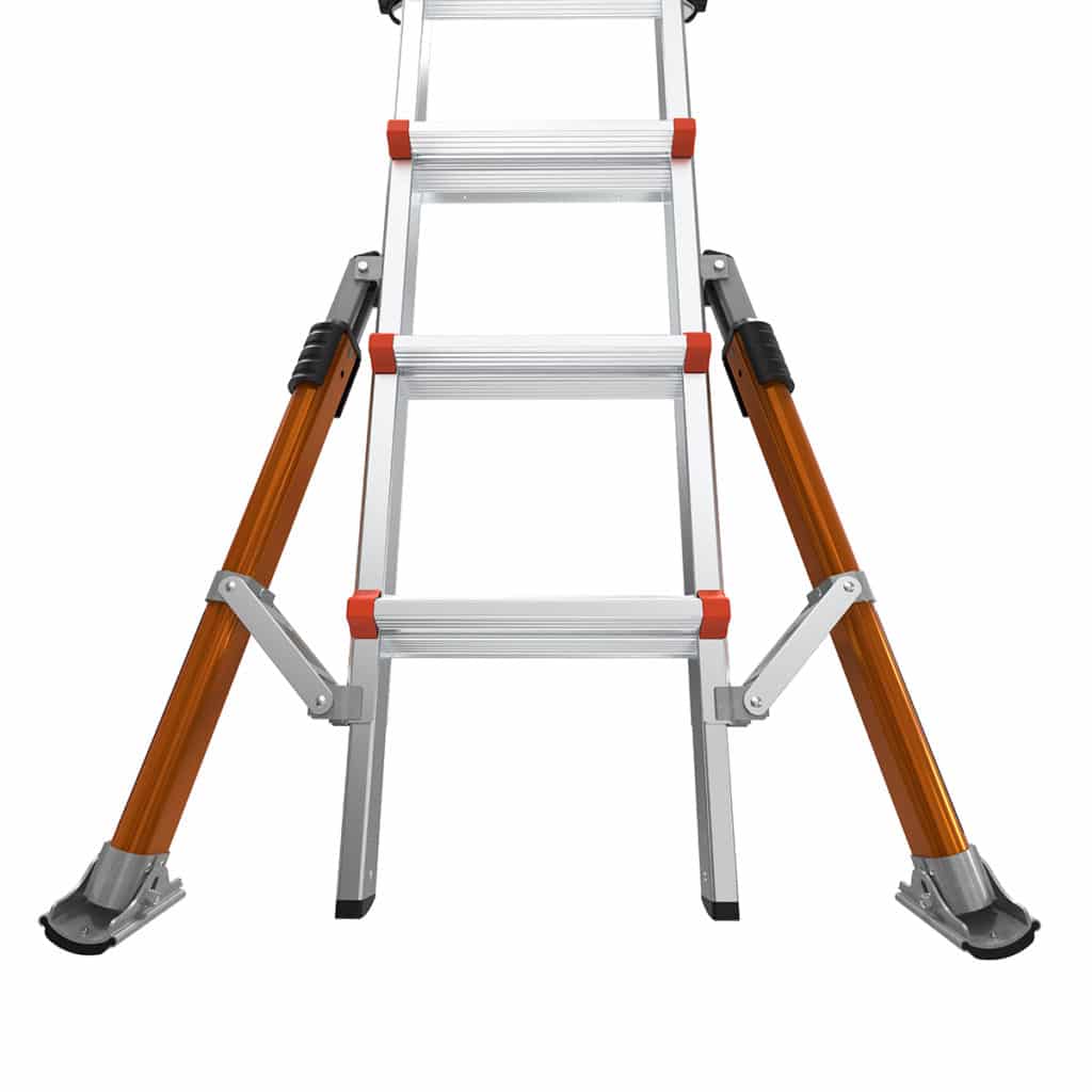 Little Giant Conquest PRO All-Terrain Multi-purpose Ladder - Outrigger deployed detail