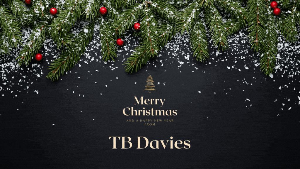 Happy Christmas from us all at TB Davies